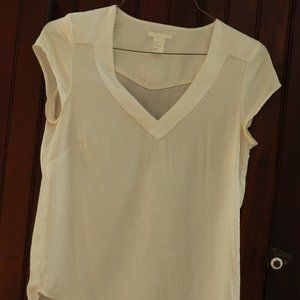 H&M Cap Sleeve Blouse - White - 4